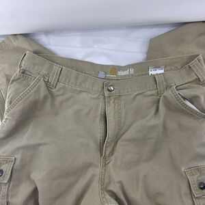 Carhartt Relaxed Fit Force Cargo Pants Khaki Cotton Men's 42x32